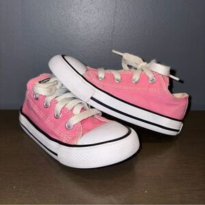 Converse Lace Up Sneakers Kids Shoes Pink Size 8
